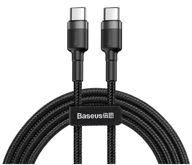 BASEUS USB-C USB-C Cafue PD 60W 2m czarno-szary CATKLF-HG1 - 691564 - zdjęcie 2